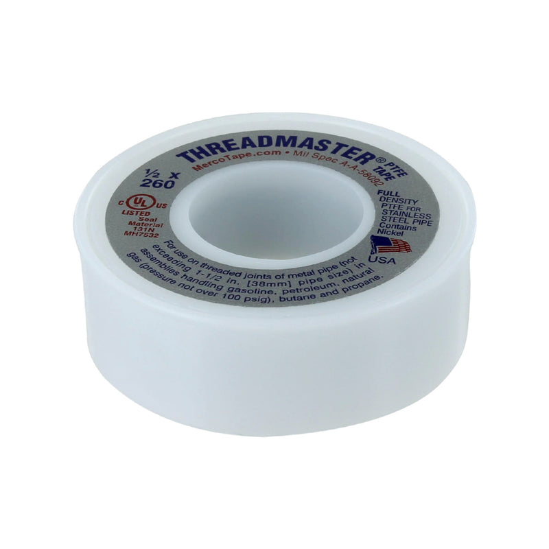 M55ni Threadmaster Threadseal Full Density Nickel Impregnated PTFE Tape, 1/2in x 260in