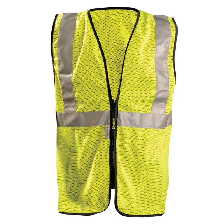 OccuNomix Type R Class 2 High-Vis Standard Mesh Safety Vest w/Zipper - LUX-SSGZC