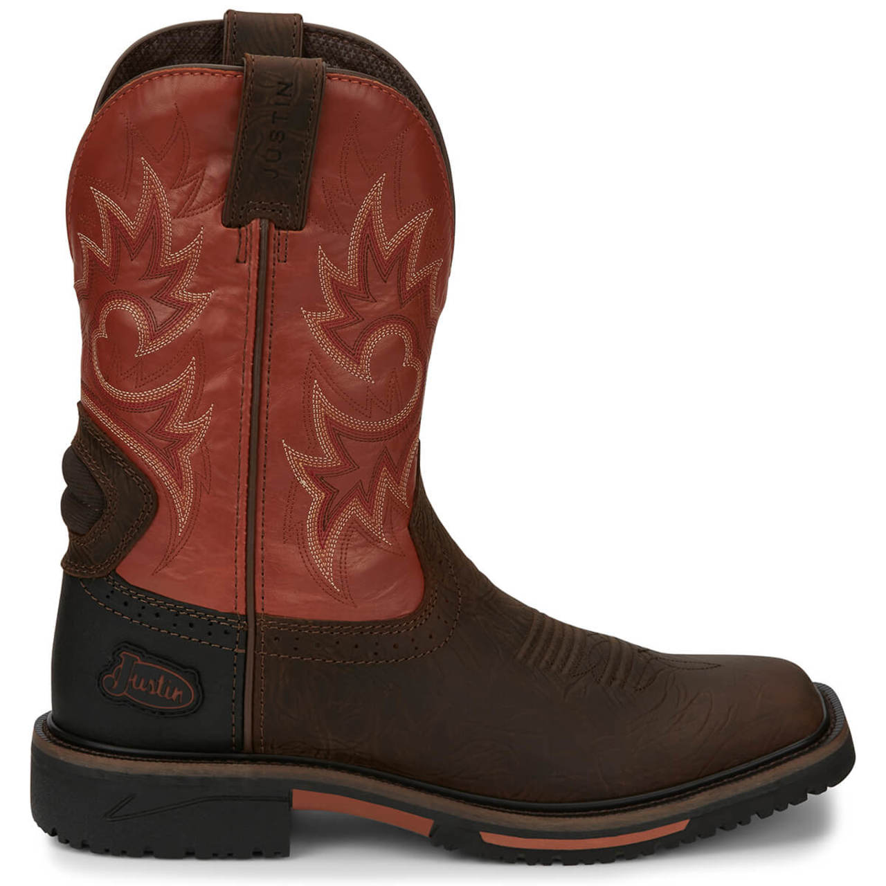 Justin Men's Joist 11" Waterproof EH Soft Toe Boots, SE4944, Brown