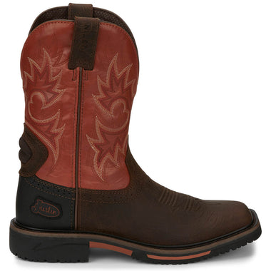 Justin Men's Joist 11" Waterproof EH Soft Toe Boots, SE4944, Brown