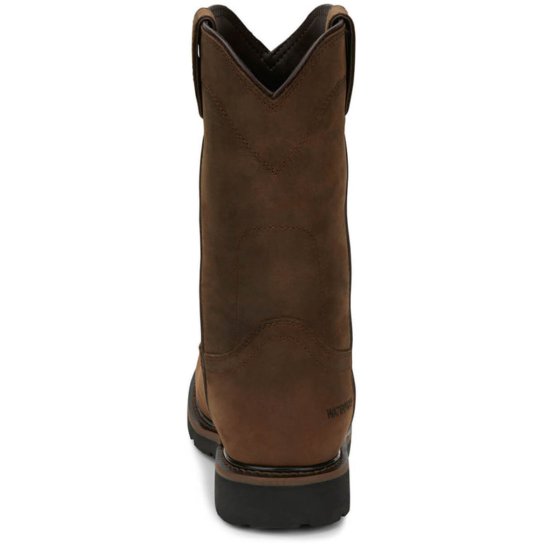 Justin Men's Drywall 10" Waterproof EH Soft Toe Boots, SE4960, Brown