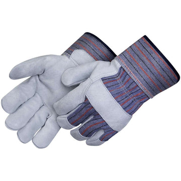 Rugged Blue GL100 Leather Palm Work Gloves