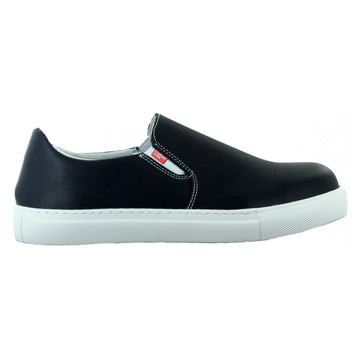 Mellow Walk Women's Jessica Slip-On SD Steel Toe Shoes, 482072, Black