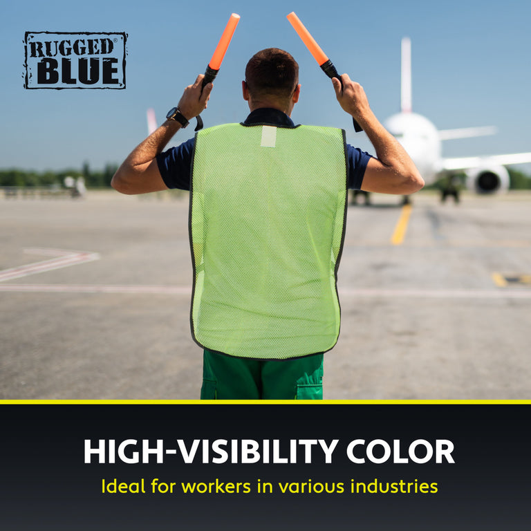 Rugged Blue Non-ANSI Hi-Vis Mesh Safety Vest