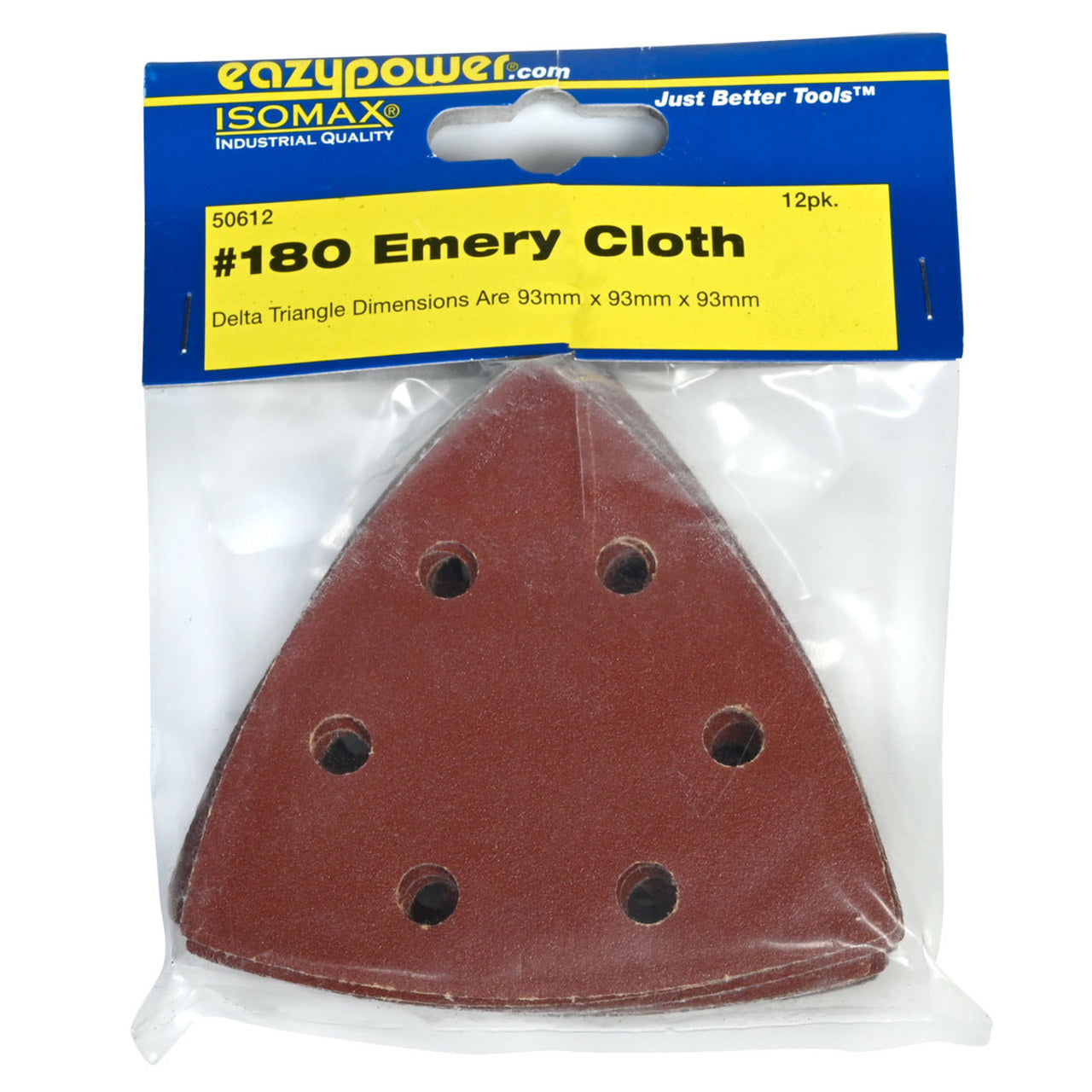 Eazypower Emery Cloth 180 Grit 3–5/8” (93mm) - 12 Pack - 50612