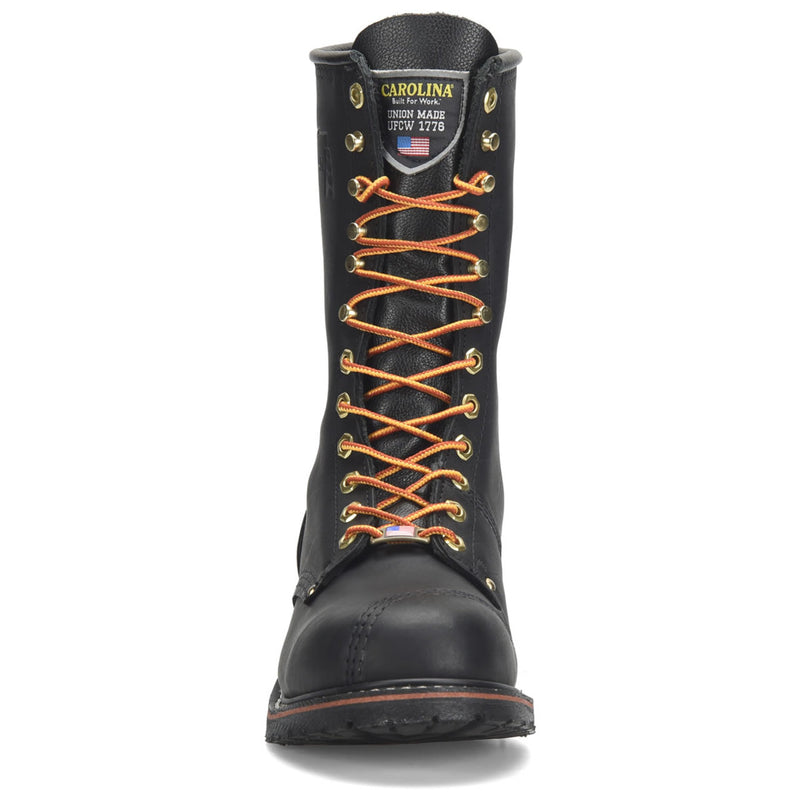 Carolina Men's Linesman 10" EH Soft Toe Boots, 905, Black Oiltan