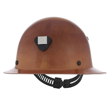 MSA Skullgard Full Brim Hard Hat, Staz-On Suspension with Lamp Bracket