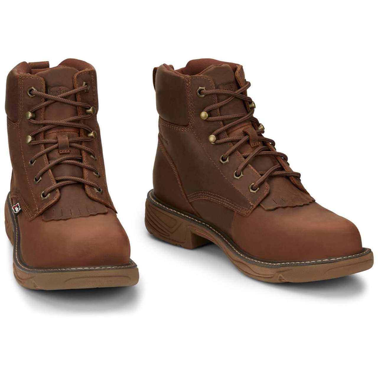 Justin Men's Rush 6" Waterproof EH Nano Composite Toe Boots, SE466, Brown
