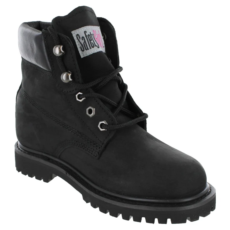 Safety Girl Women's Steel Toe Work Boots Black – Safety Gear