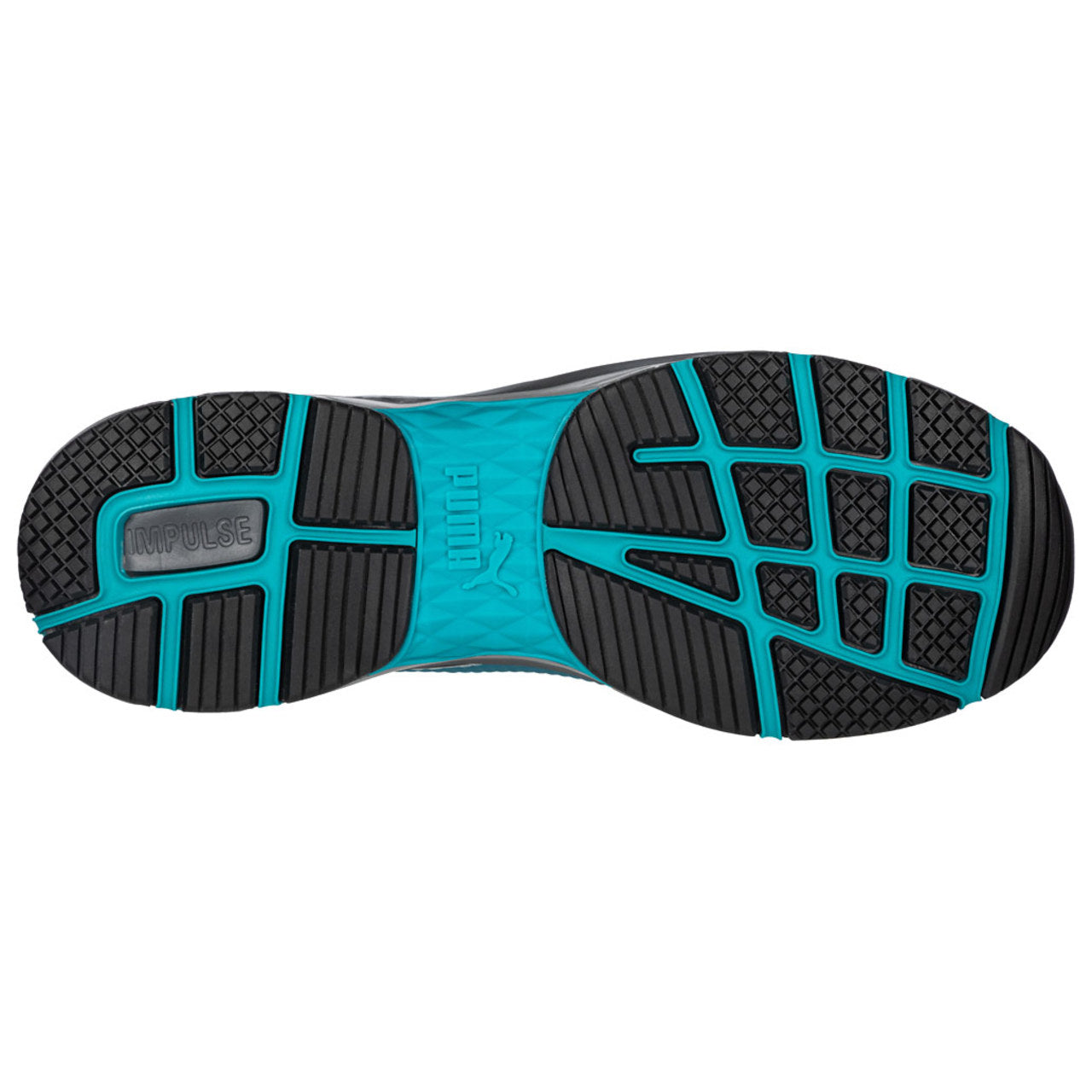 Puma Safety Women's Fuse Knit Low 2.0 Grey & Blue EH Composite Toe Shoes - 643905