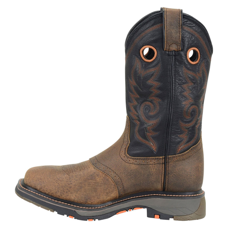 Double-H Boots Men's Isaac 12" Roper Composite Toe Boots, DH5130, Brown