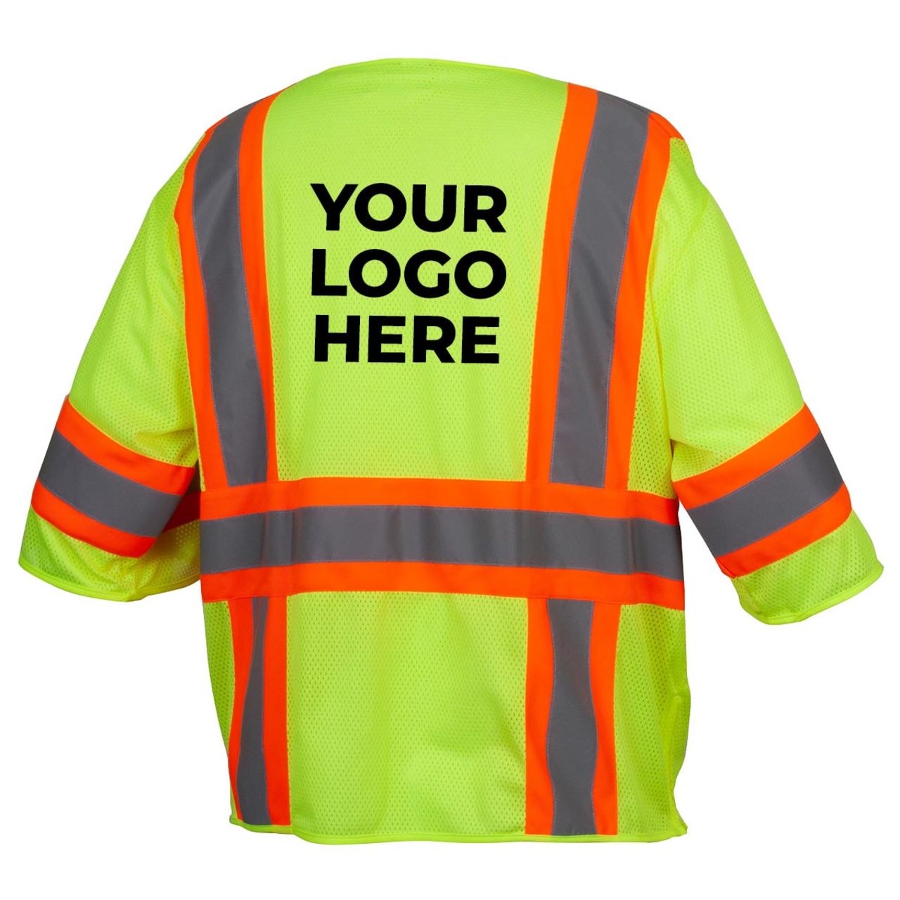 Custom Pyramex Safety RVZ36 Type R Class 3 Hi-Vis Two-Tone Mesh Safety Vest