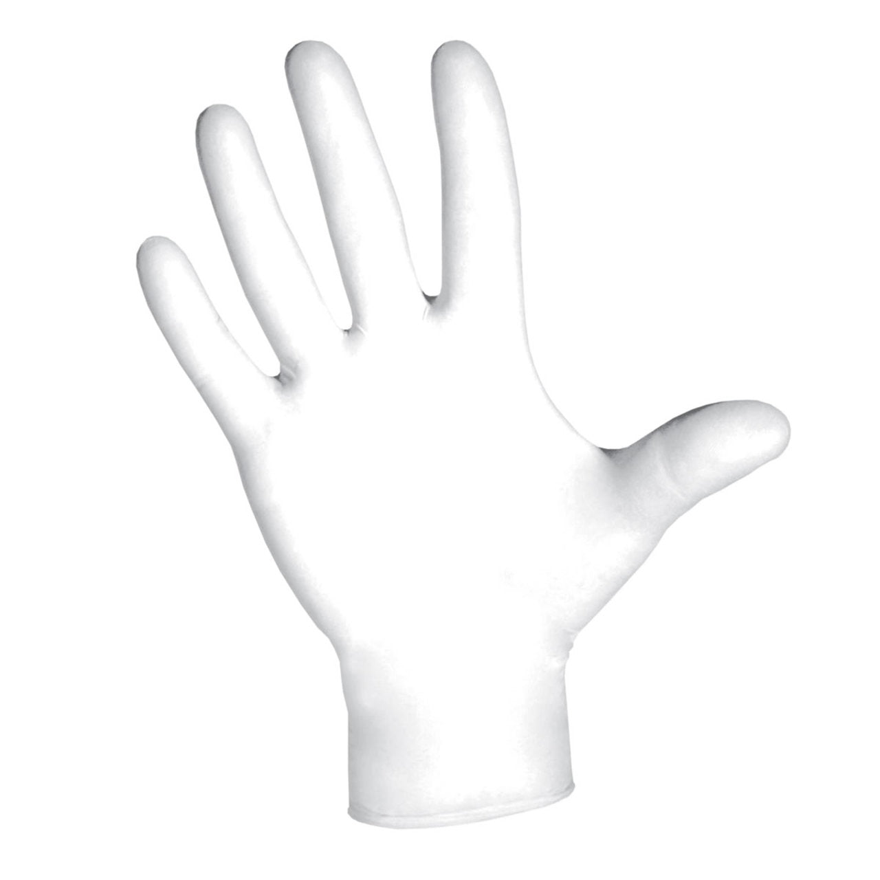 DASH Nuvo Super Stretch Vinyl Disposable Gloves, White, 2.4 mil, Box of 100