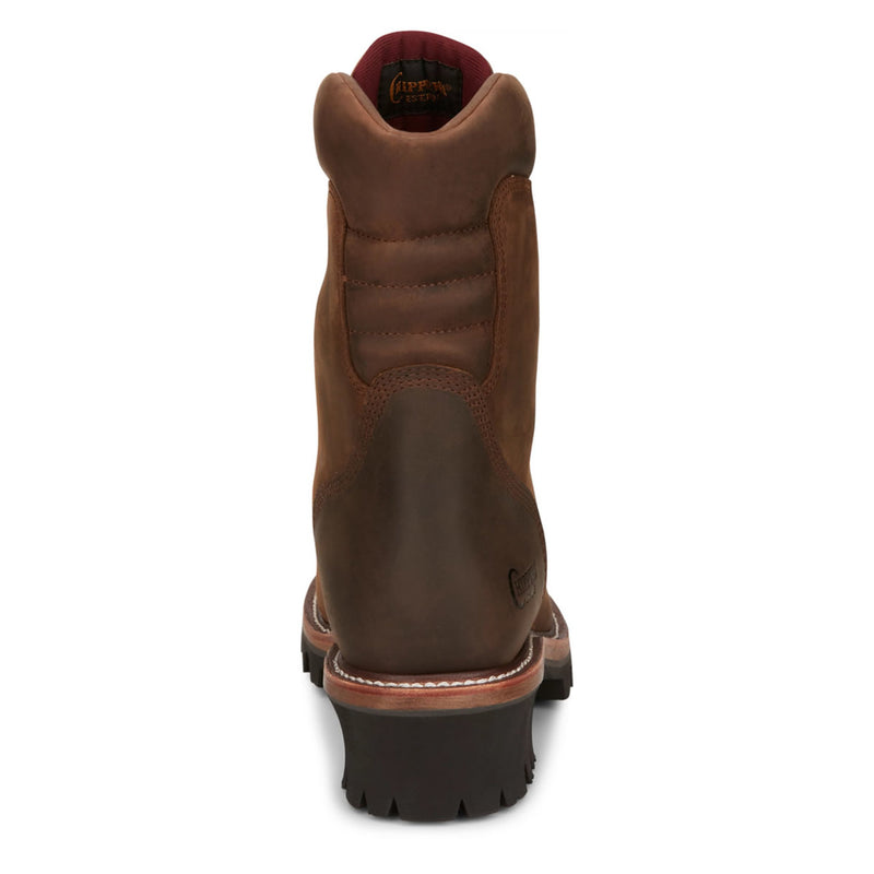 Chippewa Men's Super DNA 9" Logger Waterproof EH Steel Toe Boots, 59405, Tan