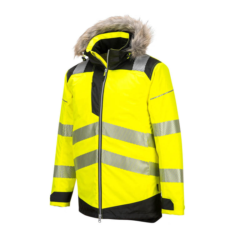 Portwest Men's Hi-Vis Winter Parka Jacket - PW369
