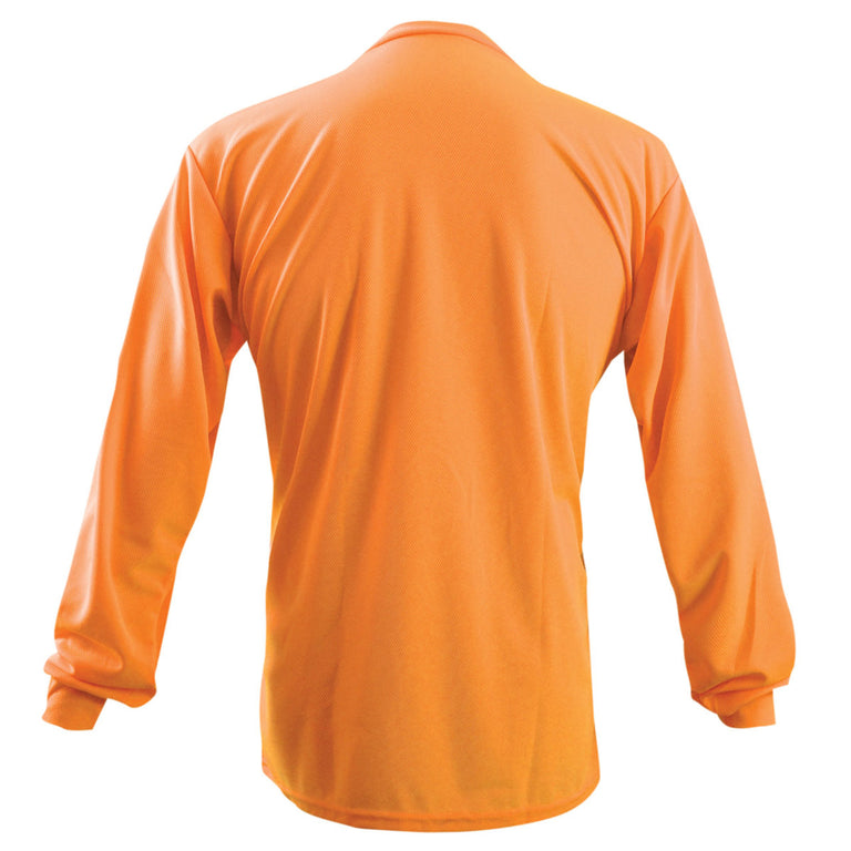 OccuNomix Hi-Vis Birdseye Long Sleeve T-Shirt, LUX-XLSPB
