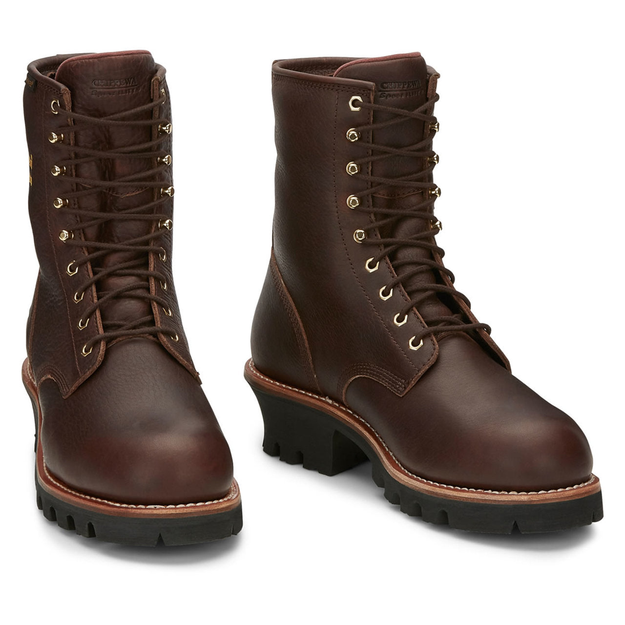 Chippewa Men's Paladin 8" Logger EH Waterproof Insulated Steel Toe Boots, 73060, Brown