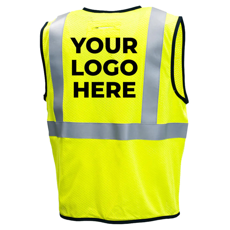 Custom Pyramex RVZ52FR Type R Class 2 Hi-Vis Flame Resistant Mesh Safety Vest