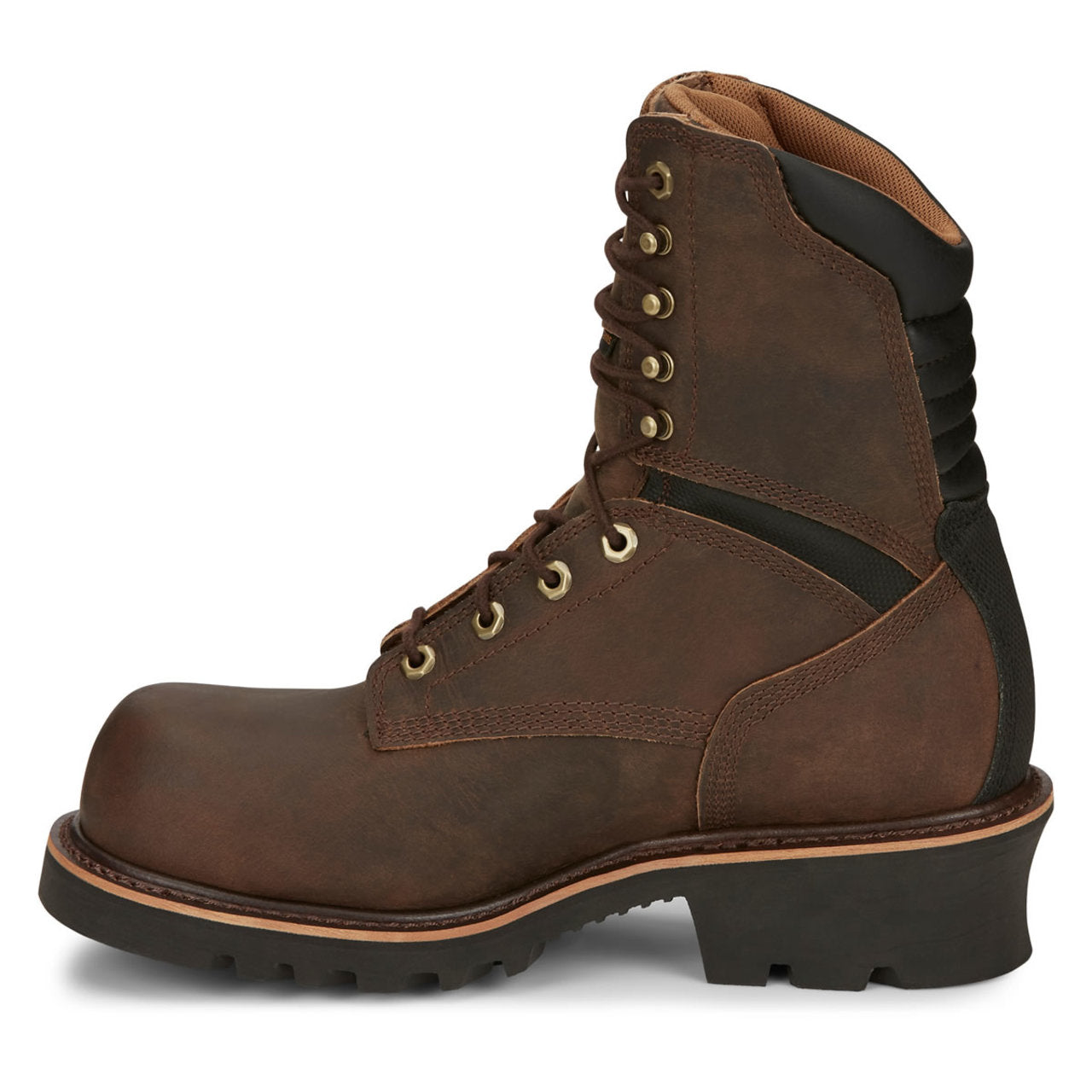 Chippewa Men's Sador 9" Logger EH Waterproof Insulated Composite Toe Boots, 73233, Brown