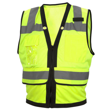 Pyramex RVZ28 Type R Class 2 Hi-Vis Black Trim Mesh Safety Vest