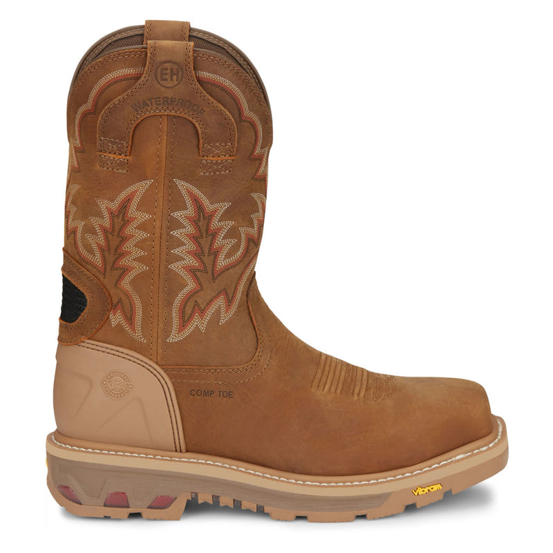 Justin Men's Montana 11" Waterproof EH Nano Composite Toe Boots, CR2124, Brown