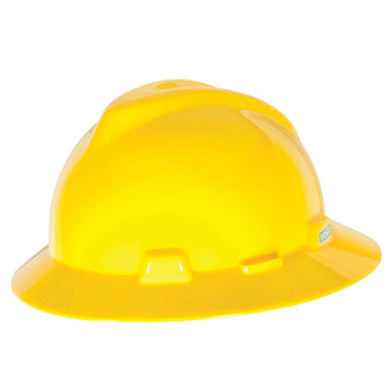MSA V-Gard Full Brim Hard Hat with Fas-Trac III Suspension