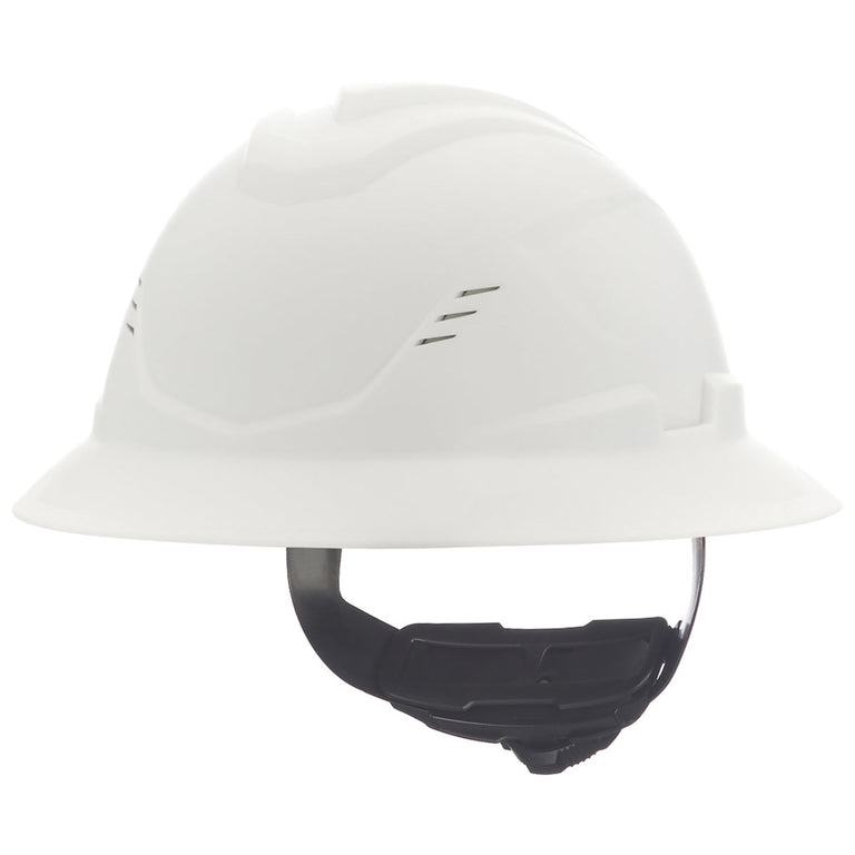 MSA V-Gard C1 Full Brim Vented Hard Hat with Fas-Trac III Suspension