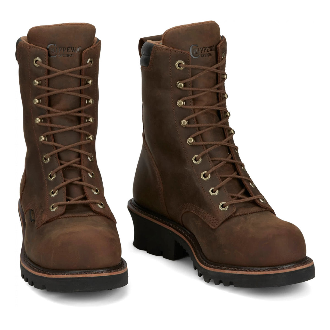 Chippewa Men's Valdor 8" Logger EH Waterproof Composite Toe Boots, 73236, Tan
