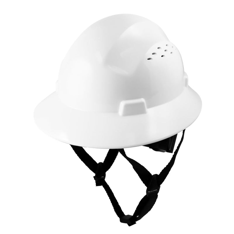 General Electric Vented Full Brim Hard Hat 4-Point Ratchet Suspension - GH328