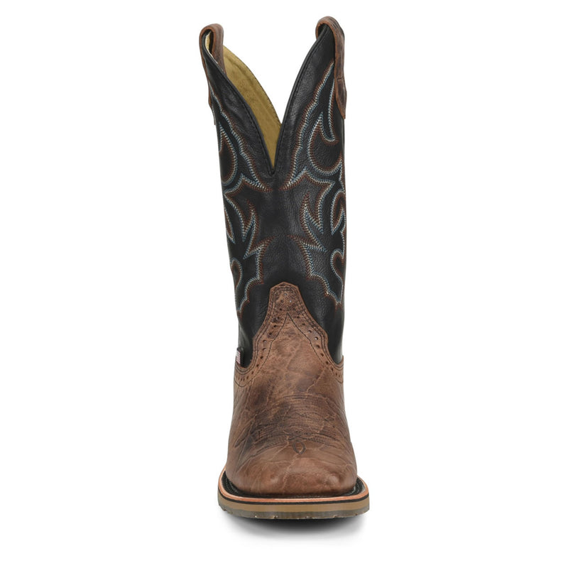 Double-H Boots Men's Grissom 12" Roper Soft Toe Boots, DH4644, Brown