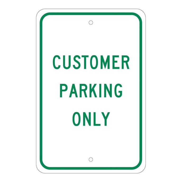 Customer Parking Only, 18x12 Aluminum Sign