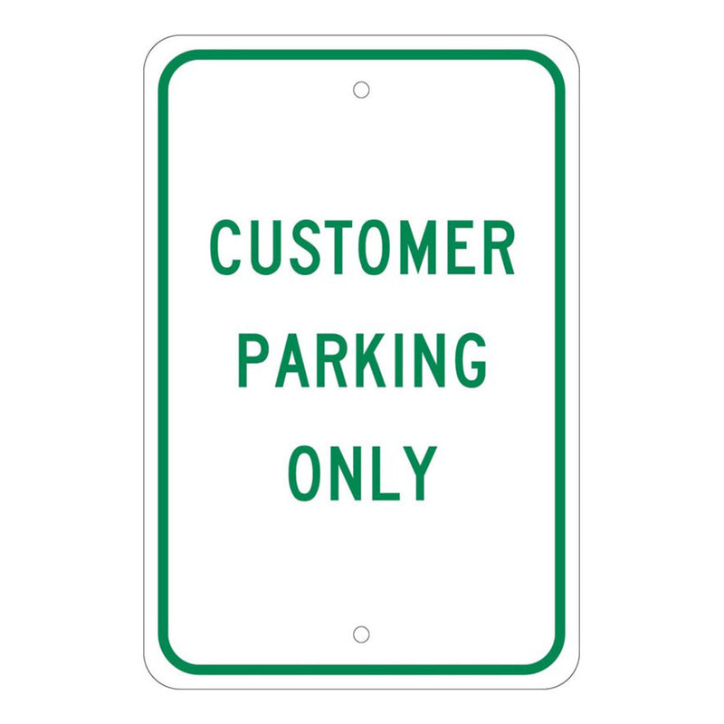 Customer Parking Only, 18x12 Aluminum Sign