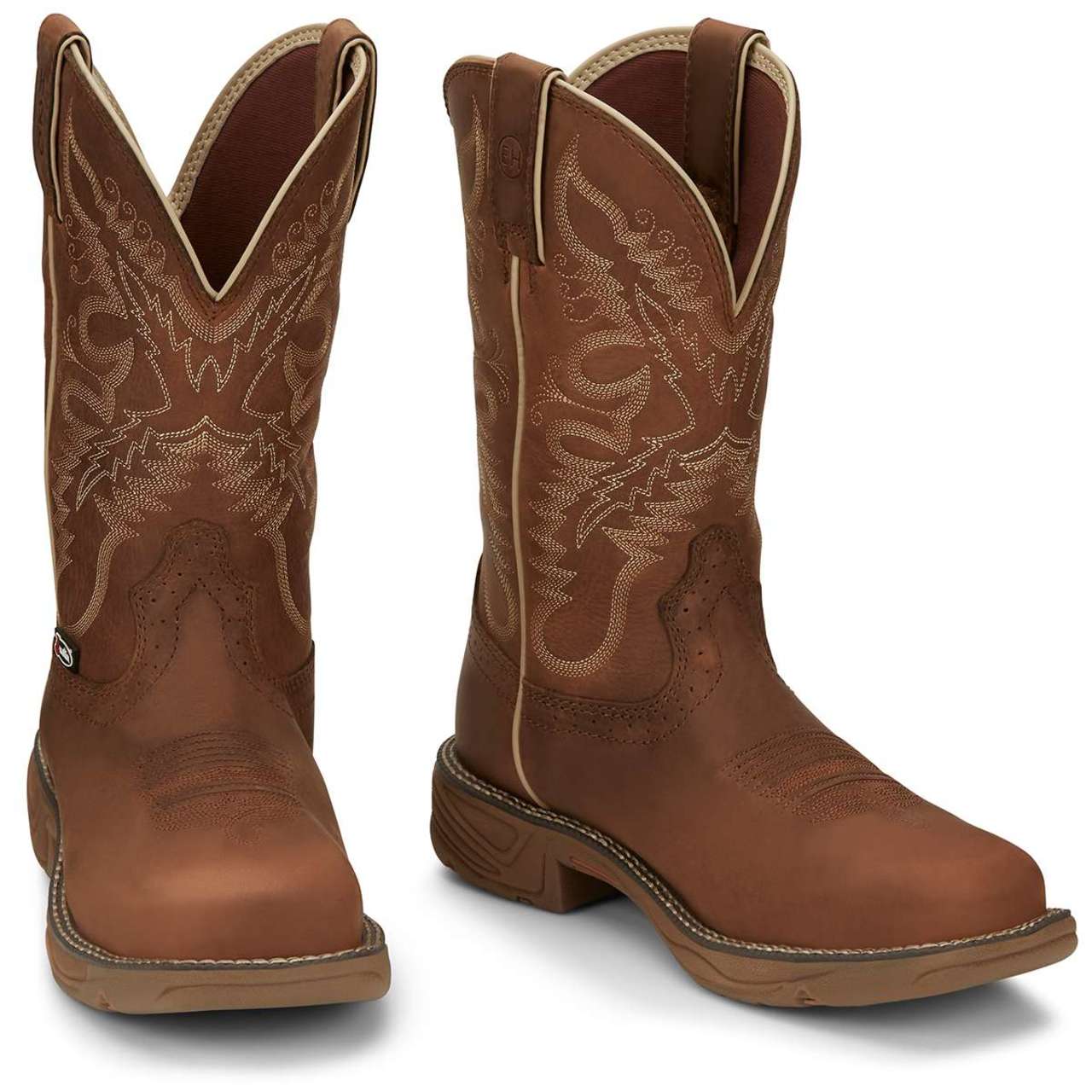 Justin Women's Stampede Rush 11" Waterproof EH Nano Composite Toe Boots, SE4352, Brown