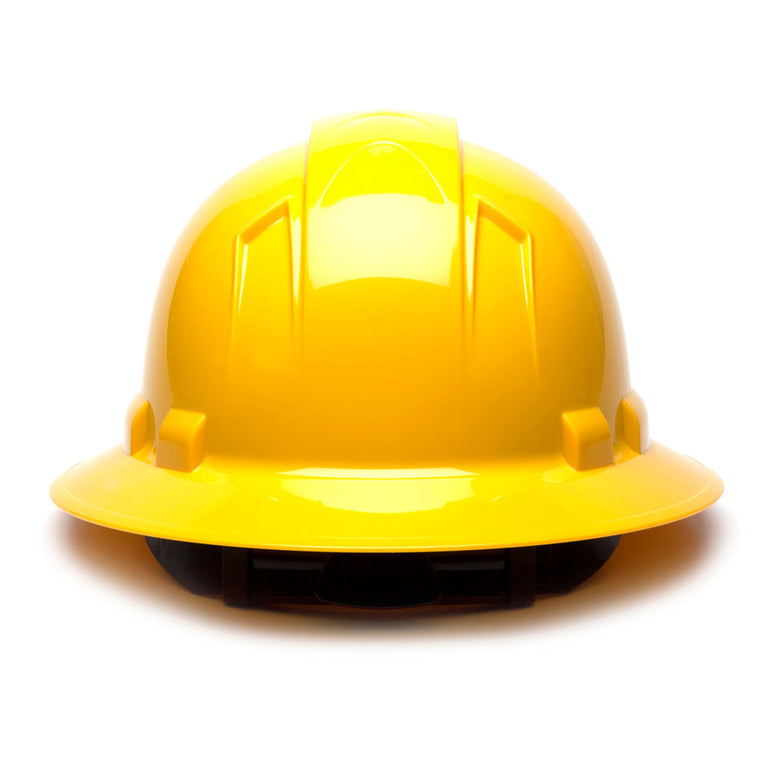 Custom Pyramex Ridgeline Full Brim Hard Hat, 4-Point Ratchet Suspension