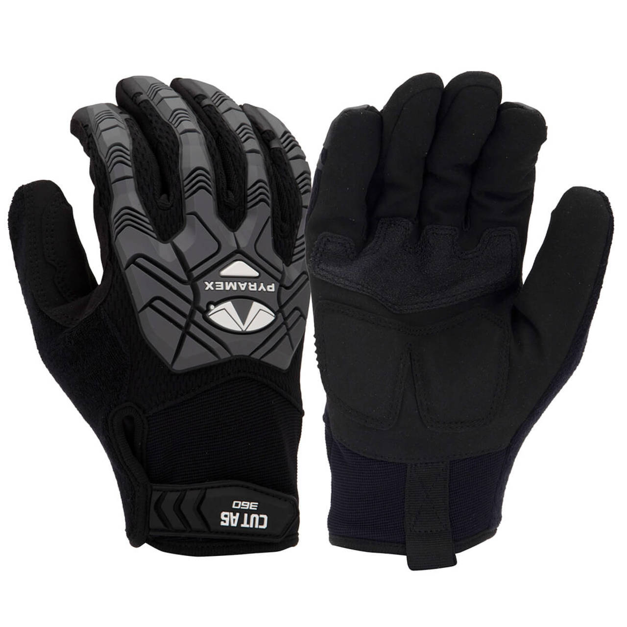 Pyramex GL204CHT Synthetic Leather A6 Cut Impact Gloves, Black