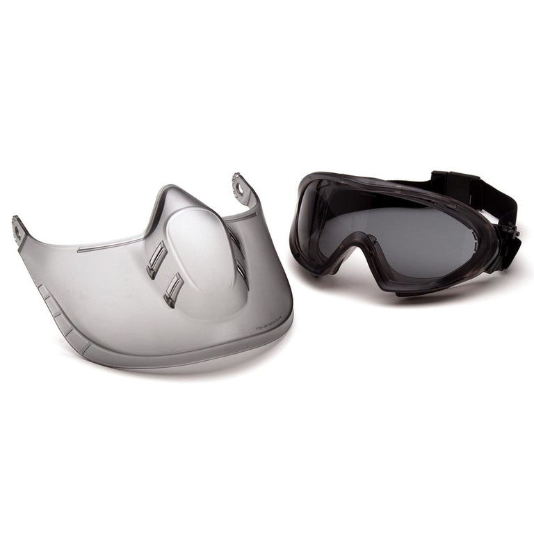 Pyramex Capstone Shield and Safety Goggles