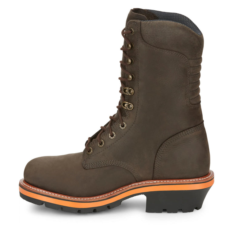 Chippewa Men's Thunderstruck 10" Logger EH Waterproof Insulated Soft Toe Boots, TH1032, Brown