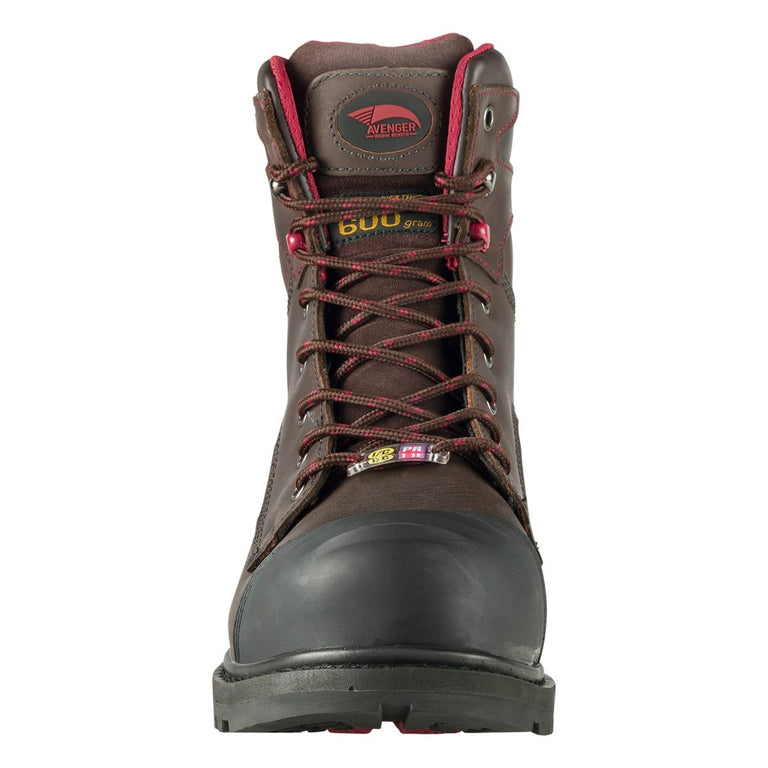 Avenger Men's Hammer Waterproof Insulated EH Carbon Toe Boots, A7573, Brown