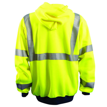 OccuNomix Type R Class 3 High-Vis Zip Hooded Sweatshirt - LUX-SWT3HZ