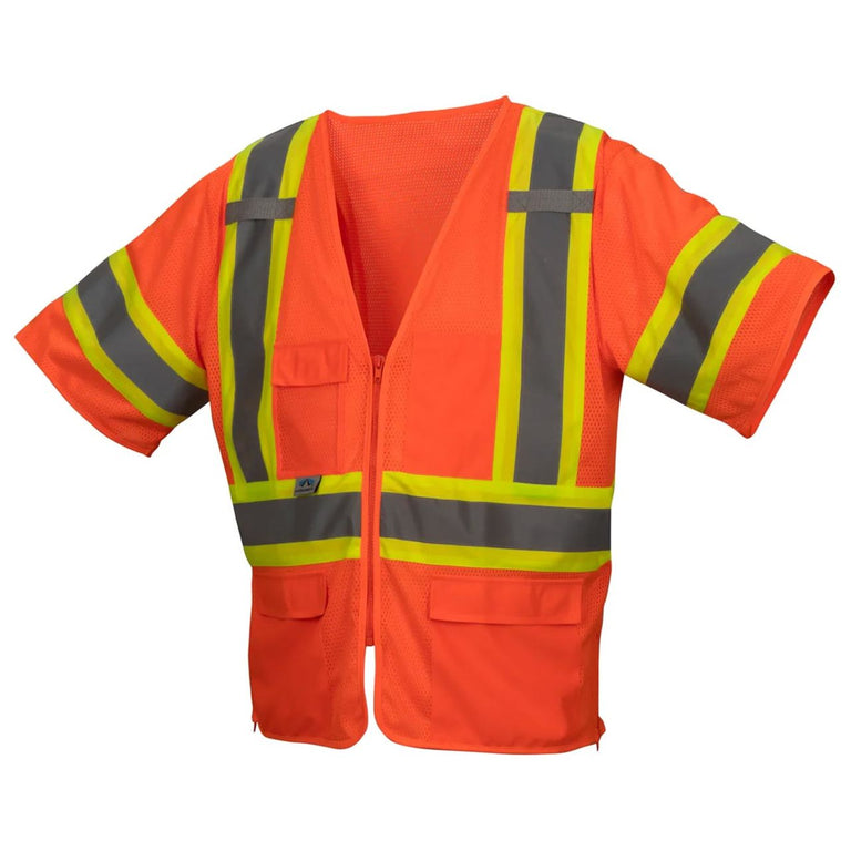 Custom Pyramex Safety RVZ36 Type R Class 3 Hi-Vis Two-Tone Mesh Safety Vest