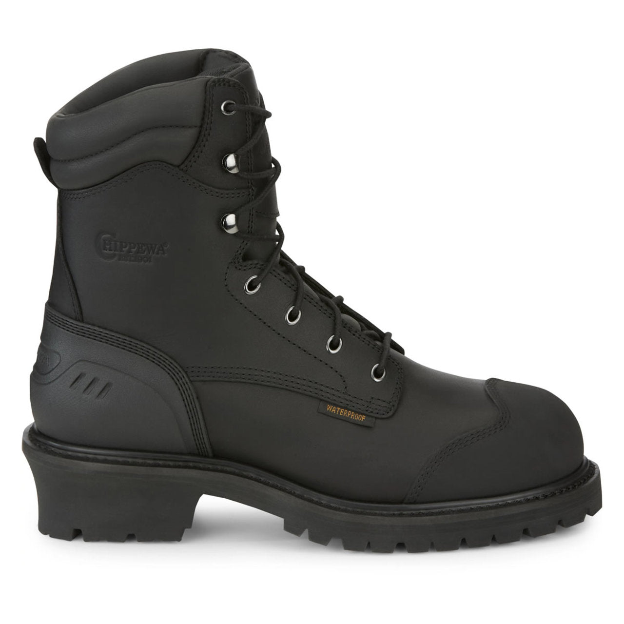 Chippewa Men's Aldarion 8" Logger Waterproof Insulated Composite Toe Boots, 55058, Black