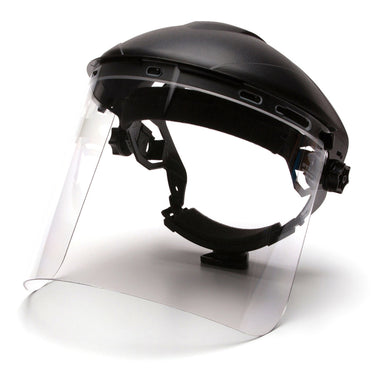 Pyramex Ridgeline Ratchet Headgear with Clear Polycarbonate Face Shield Combo - S1210 & HGBR