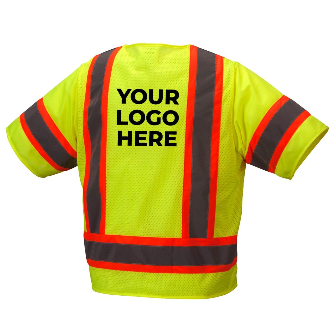 Custom Pyramex Safety RVZ34 Type R Class 3 Hi-Vis Two-Tone Mesh Back Safety Vest