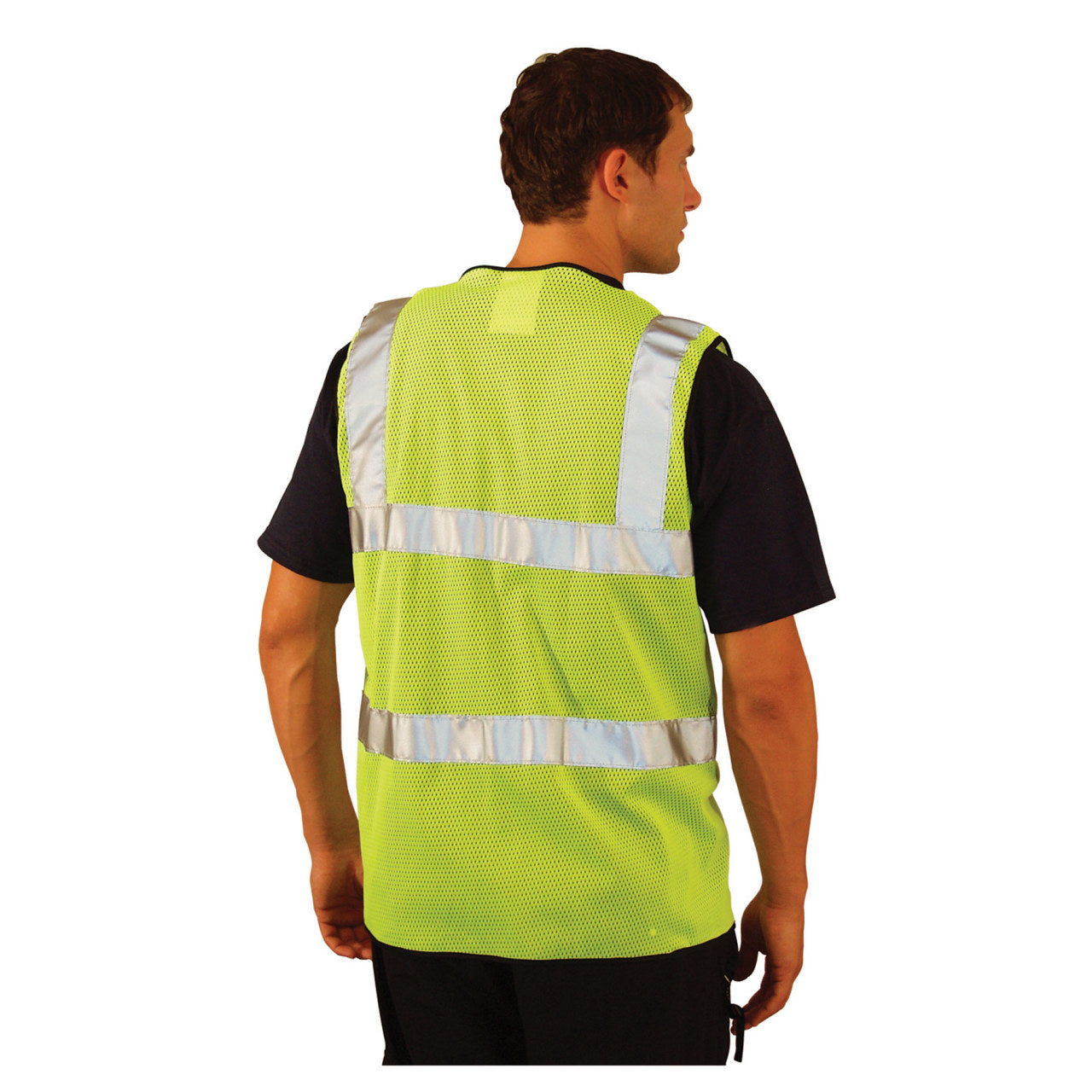 OccuNomix Type R Class 2 High-Vis Dual Stripe Mesh Safety Vest - LUX-SSCOOLG