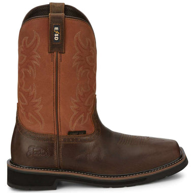 Justin Men's Actuator 11" SD Composite Toe Boots, SE4300, Brown