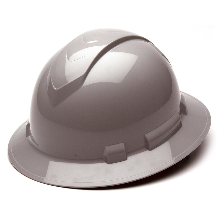 Pyramex Ridgeline Full Brim Hard Hat 4-Point Ratchet Suspension