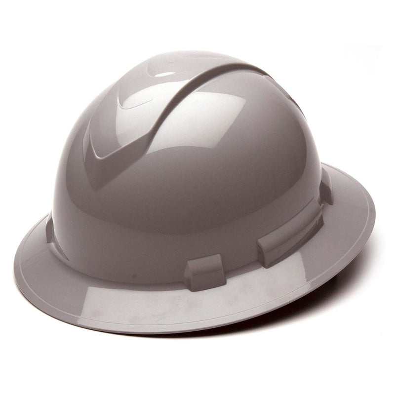 Pyramex Ridgeline Full Brim Hard Hat 4-Point Ratchet Suspension