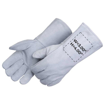 Custom Rugged Blue GL380 Cowhide Leather Welding Gloves, 36 Pairs