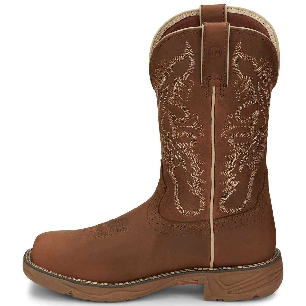 Justin Women's Stampede Rush 11" Waterproof EH Nano Composite Toe Boots, SE4352, Brown