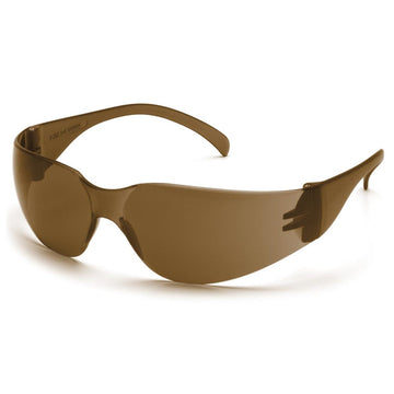 Rugged Blue Diablo Safety Glasses, Brown Lens, 12 Pack